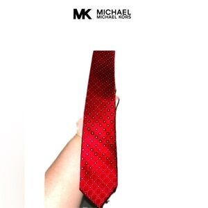 MICHAEL Michael Kors Silk Patterned Men's Tie, Red